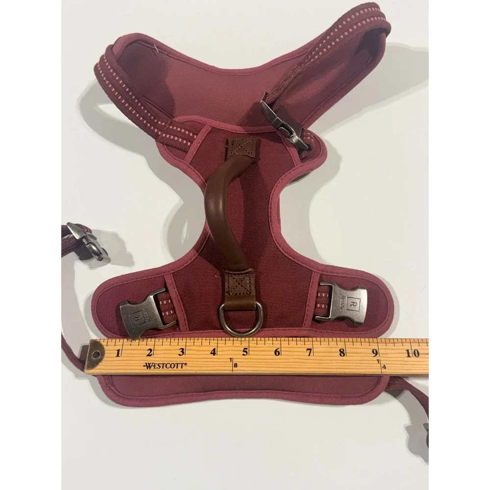 REDDY Dog Harness -Maroon Reflective Mesh Padded Canvas Handle - Medium NWOT